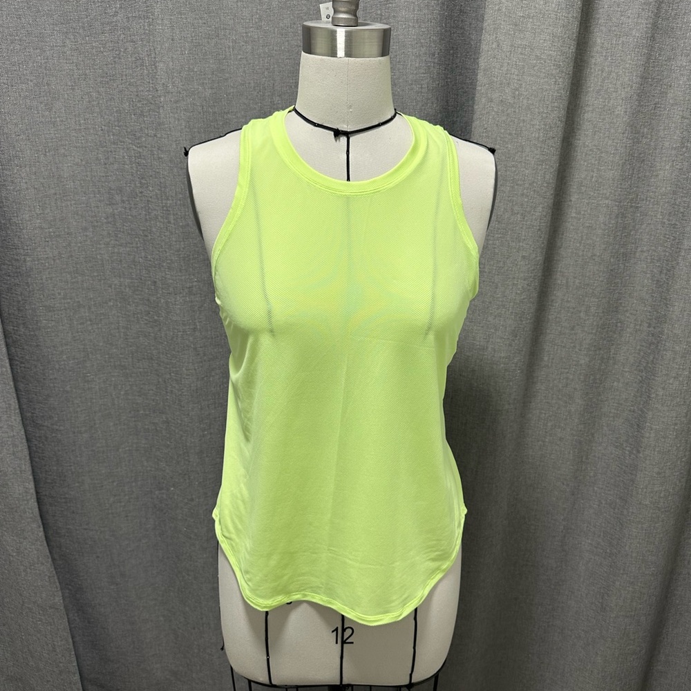 Lululemon High Neck Run and Train Tank -  Lime Green - Size 10